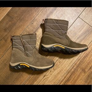 EUC Merrell Kids/Womens Jungle Moc Opti Warm Waterproof Boots SZ 3 Little Kids